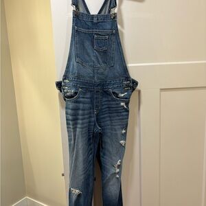 Hollister Light Blue Denim Overalls